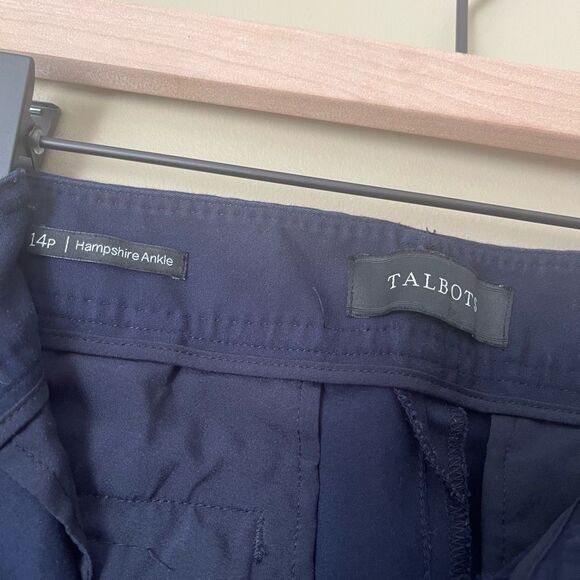 Talbots Womens Navy Blue Hampshire Ankle Straight Pant Petite 14 - Picture 6 of 7